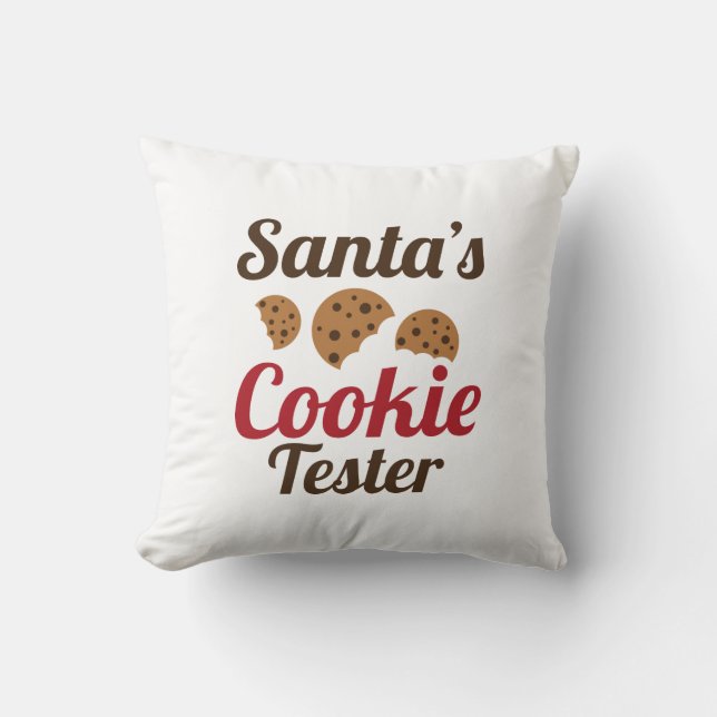 Santa's Cookie Tester Cushion (Front)