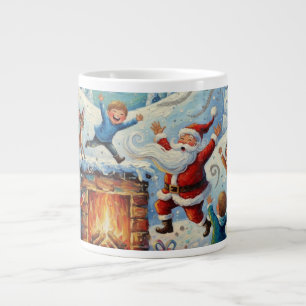 Santa's Cozy Health - A Christmas Eve Tale Large Coffee Mug