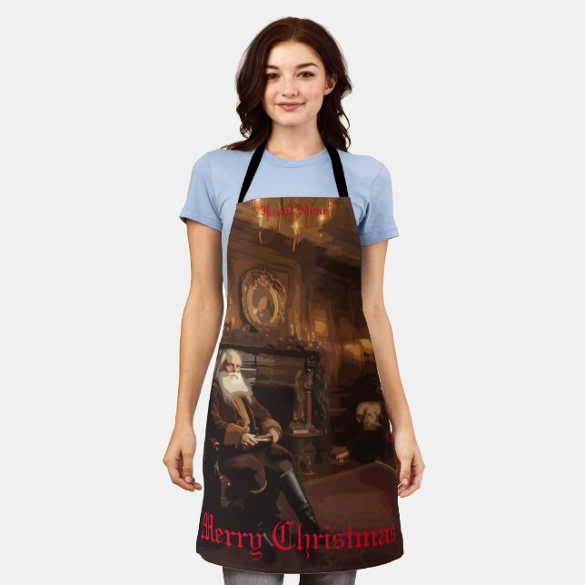 Santa's Cozy Nook Apron (Worn)