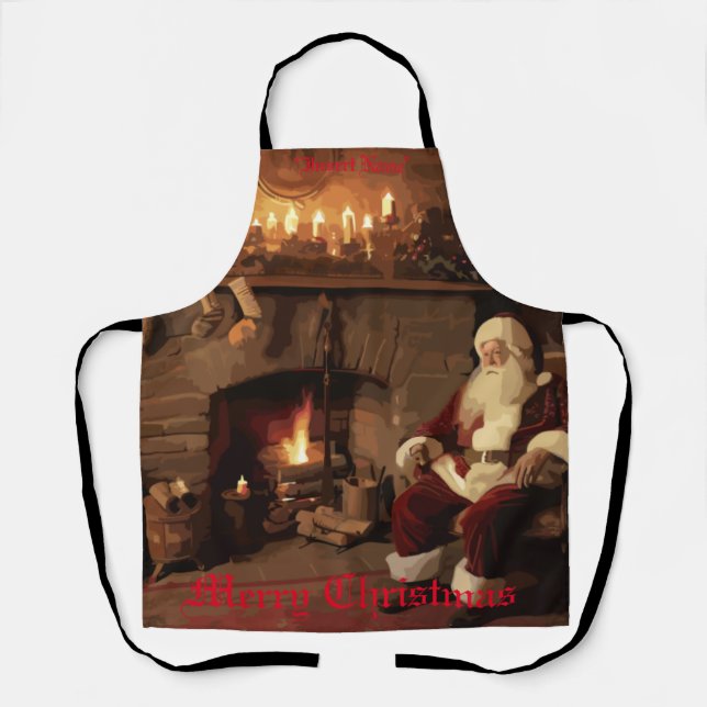Santa's Cozy Nook Apron (Front)