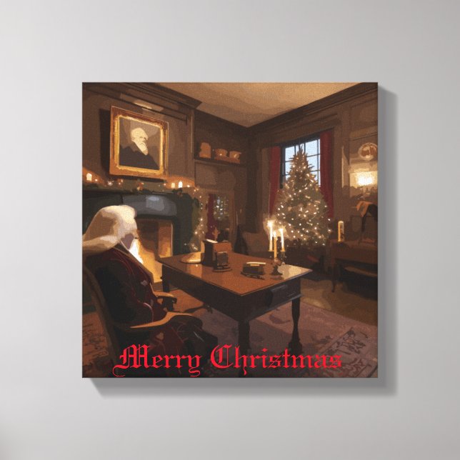 Santa's Cozy Nook Canvas Print (Front)