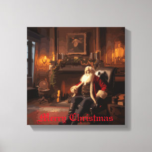Santa's Cozy Nook Canvas Print