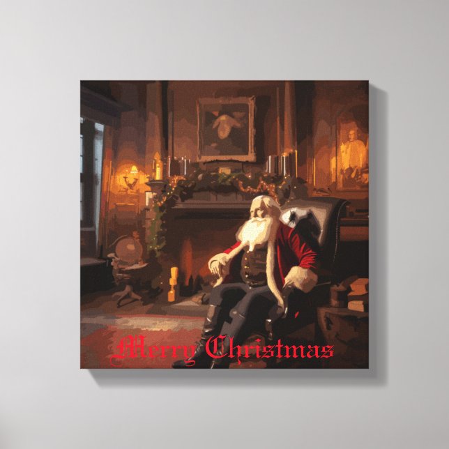 Santa's Cozy Nook Canvas Print (Front)