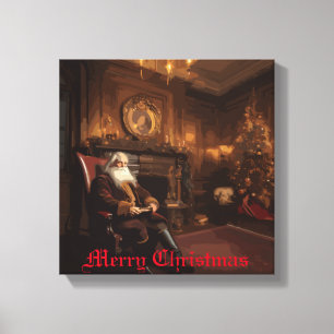 Santa's Cozy Nook Canvas Print