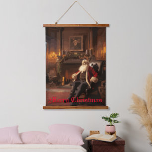 Santa's Cozy Nook Hanging Tapestry