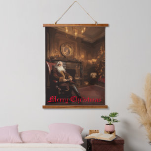 Santa's Cozy Nook Hanging Tapestry