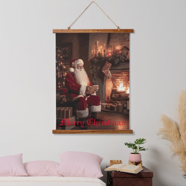 Santa's Cozy Nook Hanging Tapestry (Bedroom)