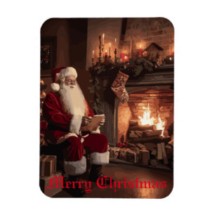 Santa's Cozy Nook Magnet