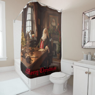 Santa's Cozy Nook Shower Curtain