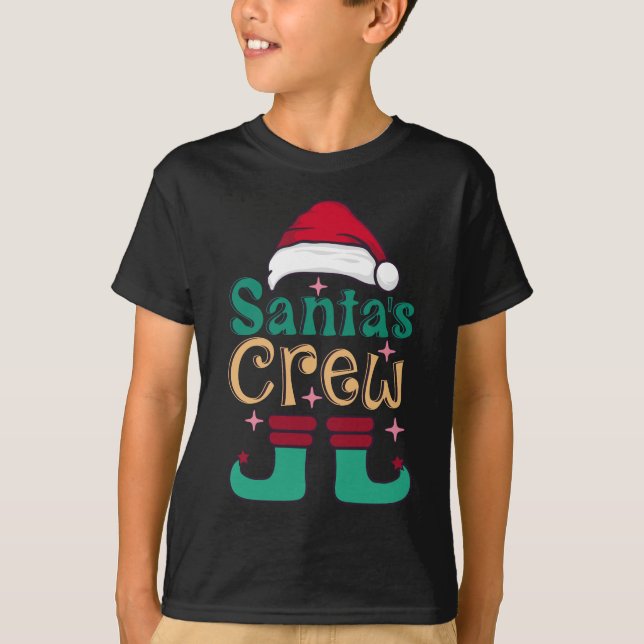 Santa's Crew 2023 - Festive Holiday Cheer T-Shirt (Front)