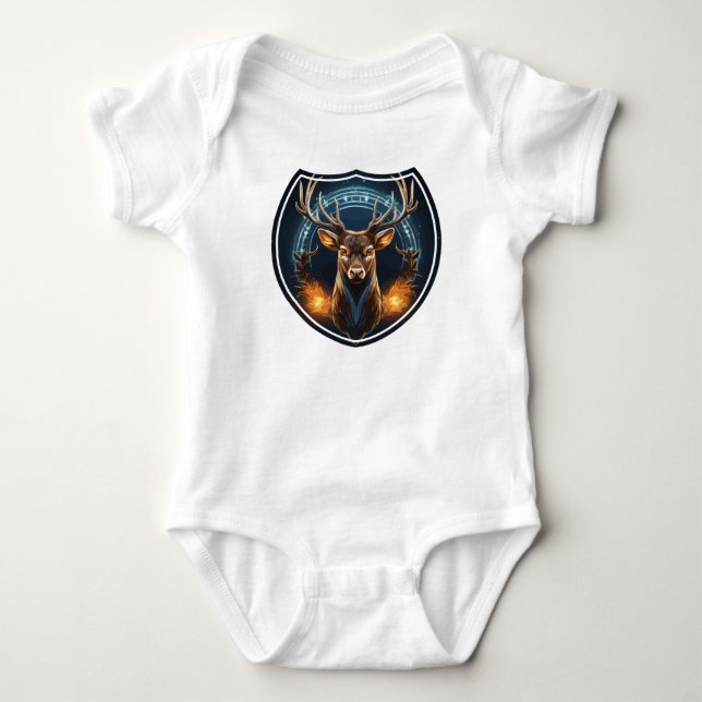 Santa's Crew  Baby Bodysuit (Front)