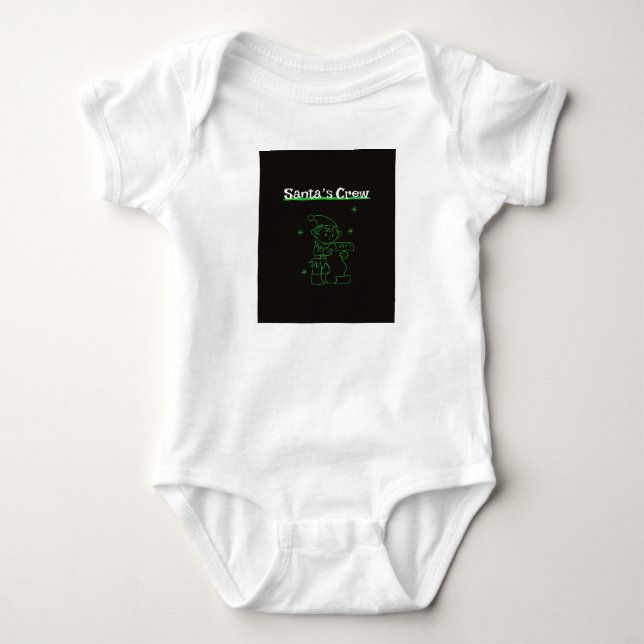 Santa's Crew Baby Bodysuit (Front)