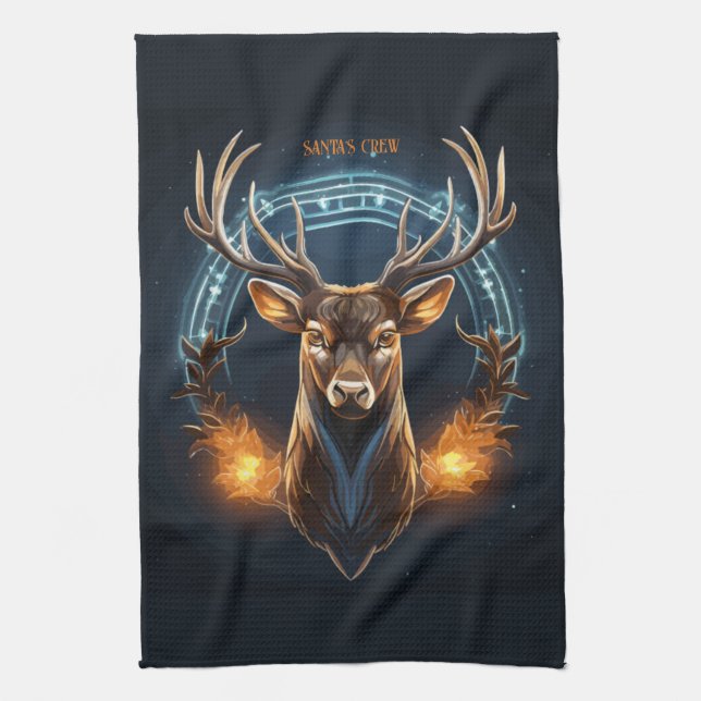 Santa's Crew  Tea Towel (Vertical)