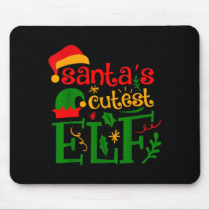 Santa's Cutest Elf Infant Pajamas Christmas Boy An Mouse Mat