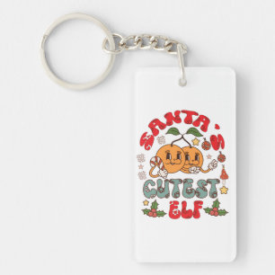 Santa's Cutest Elf Sublimation-80881 Key Ring