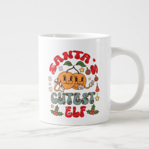 Santa's Cutest Elf Sublimation-80881 Large Coffee Mug