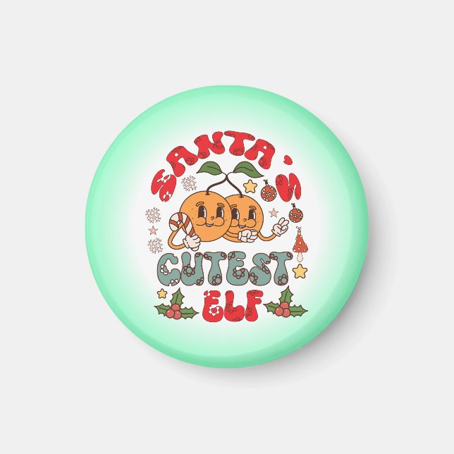 Santa's Cutest Elf Sublimation-80881 Magnet (Front)