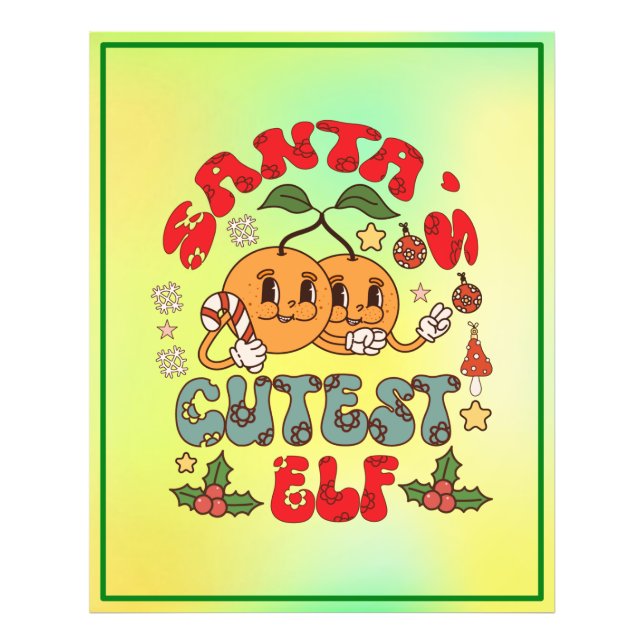 Santa's Cutest Elf Sublimation-80881 Photo Print (Front)