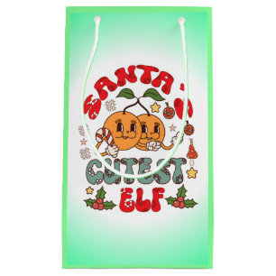 Santa's Cutest Elf Sublimation-80881 Small Gift Bag