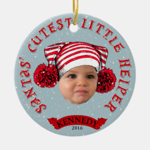Santas' Cutest Little Helper Ceramic Tree Decoration