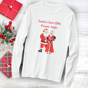 Santa's Cutest Little Present Inside Santa T-Shirt