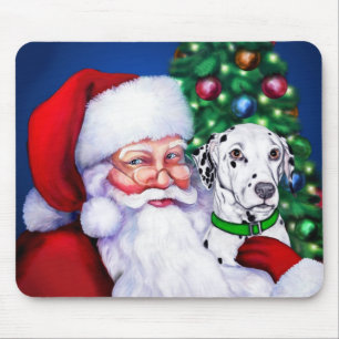 Santa's Dalmatian at Christmas Mouse Mat