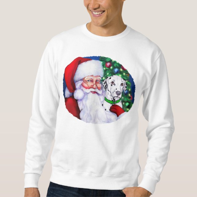 Santa's Dalmatian at Christmas Sweatshirt (Front)