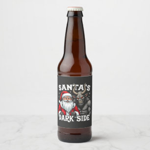 Santa's Dark Side Christmas Evil Krampus  Beer Bottle Label