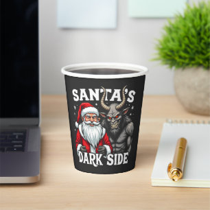 Santa's Dark Side Christmas Evil Krampus  Paper Cups