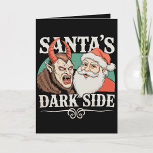 Santa's Dark Side Krampus Krampusnacht Christmas Holiday Card