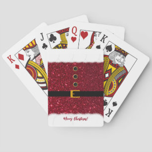 Santas Dazzling Red Outfit- Christmas- Playing Cards