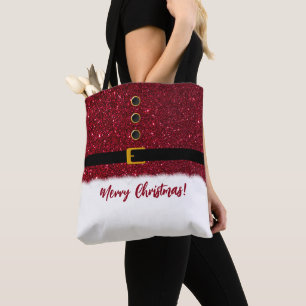 Santas Dazzling Red Outfit- Christmas- Tote Bag