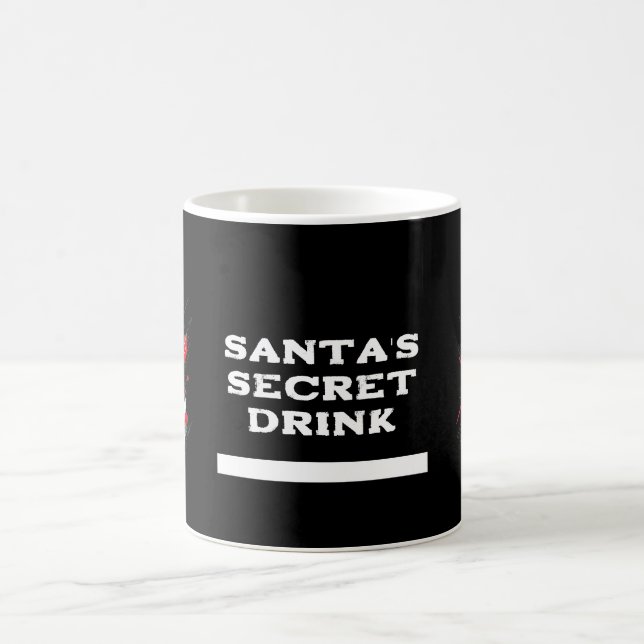 Santa's Drink -Personalised Funny Christmas Coffee Mug (Center)