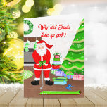 Santa's Early Gift - A Hole-in-One Christmas  Card<br><div class="desc">Santa's Early Gift - A Hole-in-One Christmas Card for Golf Lovers! Santa's couldn't wait and got a head start with this delightful golf gadget! Our unique Christmas golf pattern features Santa's putting skills by the tree, bringing festive joy. Wrap your loved ones in fun paper and tee up for a...</div>