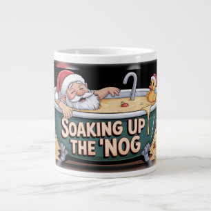 Santa's Eggnog Spa Large Coffee Mug