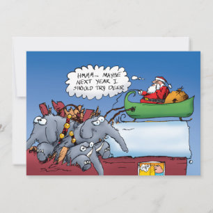 Santa's Elephants Holiday Card