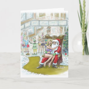 Santas Elf Helps Out Big! Christmas Card