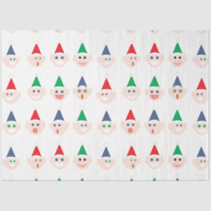 Santa's Elves Elf Faces Christmas Holiday Festive Tissue Paper