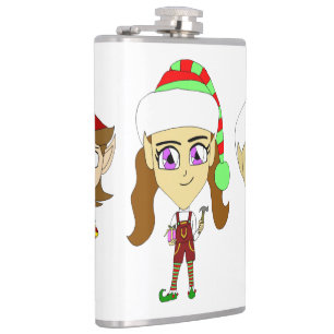 Santas elves     hip flask