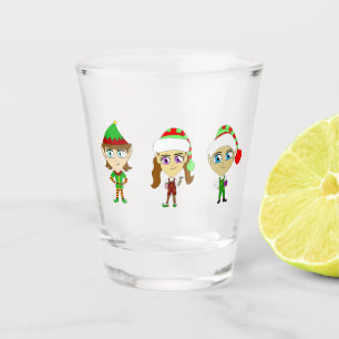 Santas elves shot glass