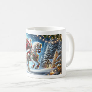 Santa's Enchanted Ride , Christmus mug, mug, Coffee Mug