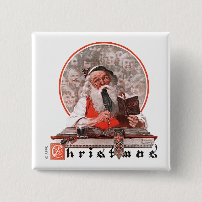 Santa's Expenses 15 Cm Square Badge (Front)