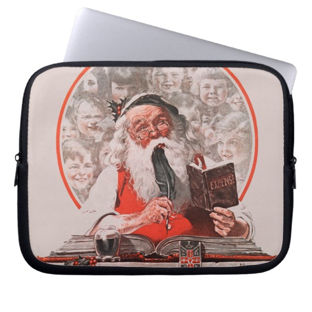 Santa's Expenses Laptop Sleeve (Front)