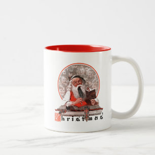 Santa's Expenses Two-Tone Coffee Mug