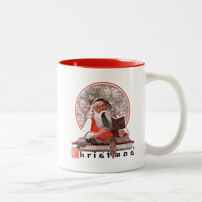 Santa's Expenses Two-Tone Coffee Mug (Right)