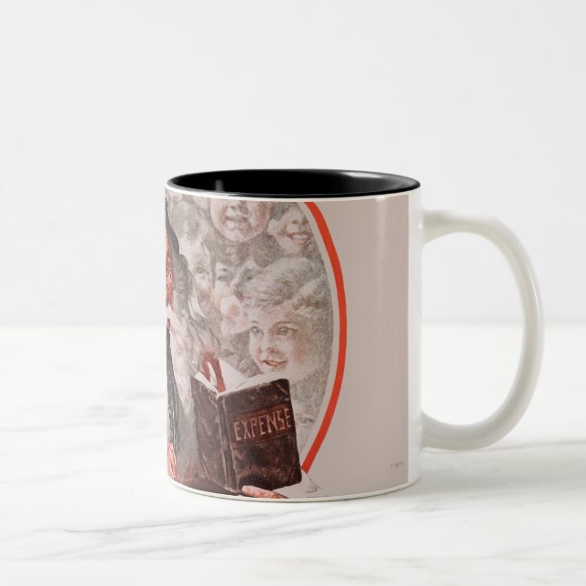 Santa's Expenses Two-Tone Coffee Mug (Right)