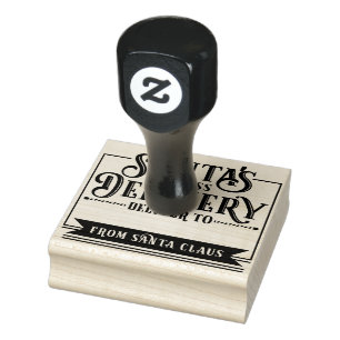 Santa's Express Delivery From Santa Christmas Rubber Stamp