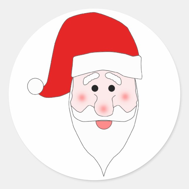 Santa's Face Sticker (Front)