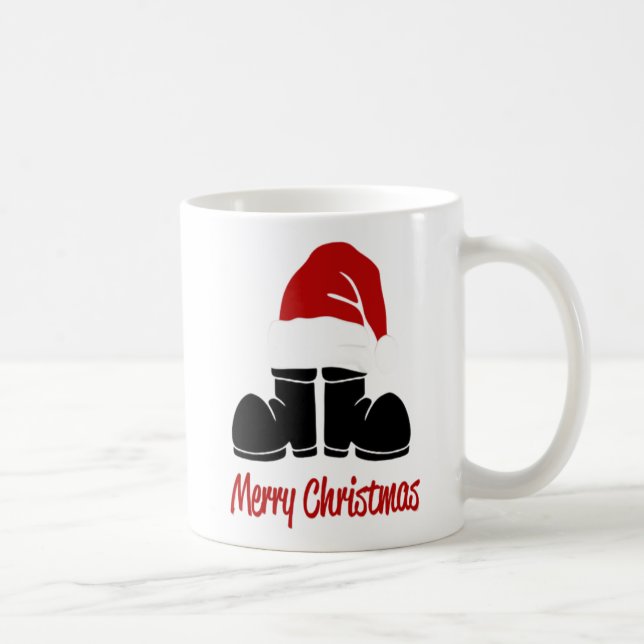 Santa's Family Christmas Holiday Boots Coffee Mug (Right)