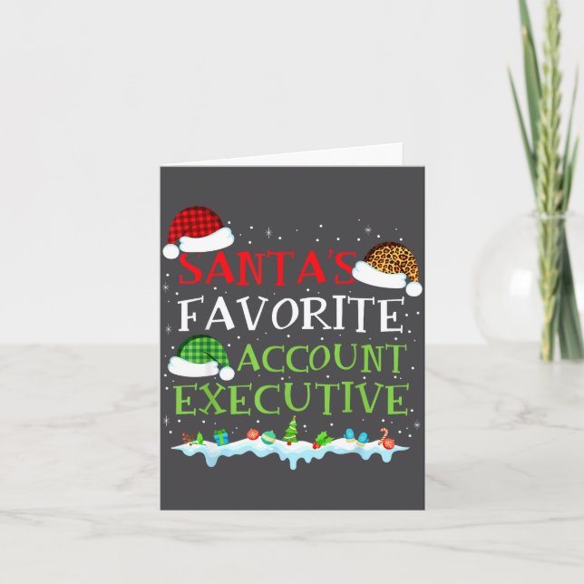 Santa's Favorite Account Executive Fun Christmas  Card (Front)